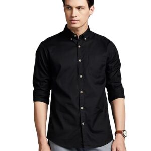 symbol premium men's stylish solid all day fresh buttondown casual shirt regular fit | plain | full sleeve | cotton semi formal wear (available in plus size & combo pack)